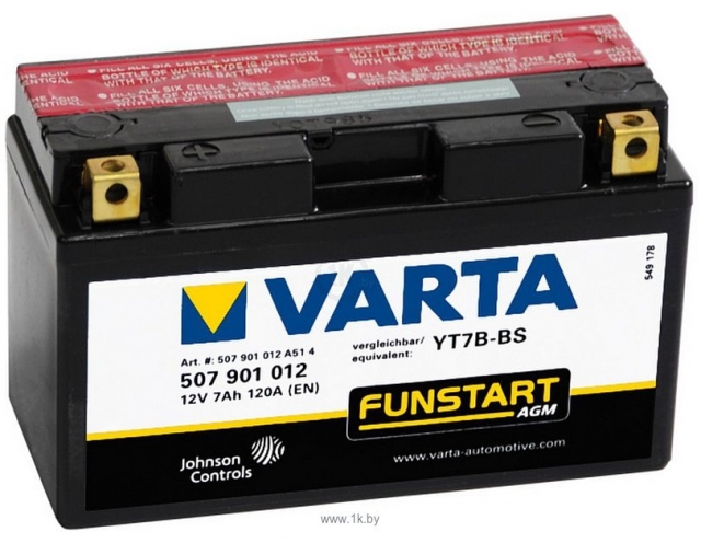 Аккумулятор для автомобиля и мототехники Varta Funstart 12v
