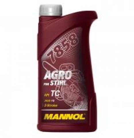 Полусинтетическое моторное масло для 2-тактных двигателей MANNOL 7858 Agro STIHL API TC (1L)