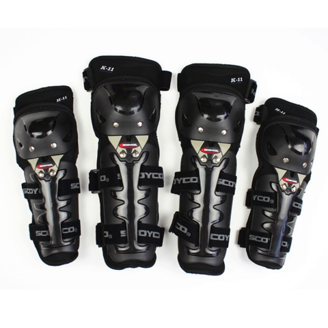 Спортивные защитные наколенники и налокотники для мотоциклистов Scoyco K11H11