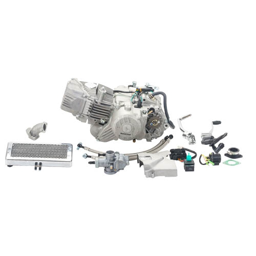 Двигатель Motoland 190см3 1P62YML-2 W190 (62x62)+радиатор ZONGSHEN для питбайков